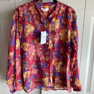 Isabel Marant NWT Maria Long Sleeve Button Down 100% Cotton Blouse  34